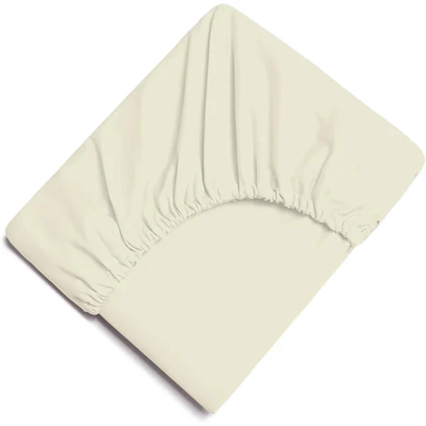 Extra Deep Polycotton Fitted Sheet in Cream uk