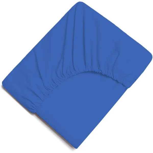 Extra Deep Polycotton Fitted Sheet in Mid Blue uk