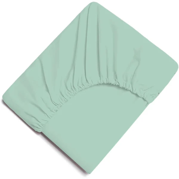 Extra Deep Polycotton Fitted Sheet in Mid Green uk