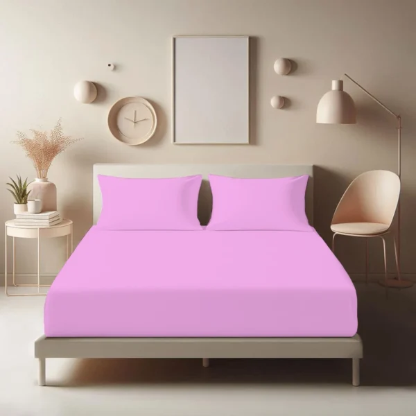 Extra Deep Polycotton Fitted Sheet in Pink