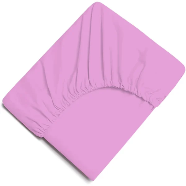 Extra Deep Polycotton Fitted Sheet in Pink uk
