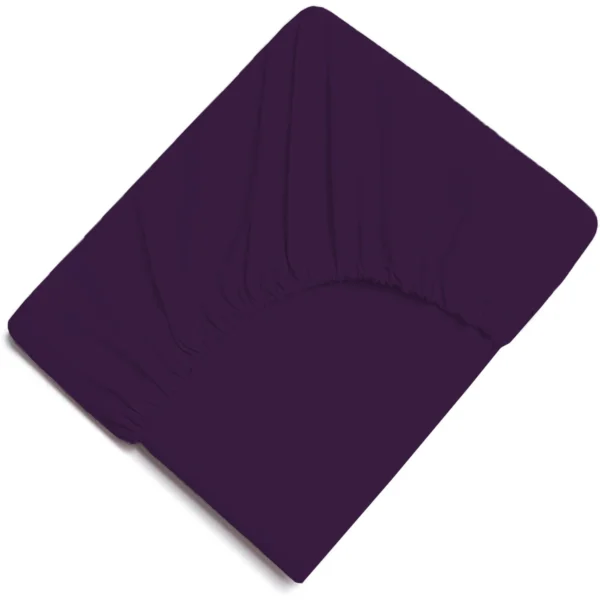 Extra Deep Polycotton Fitted Sheet in Purple uk