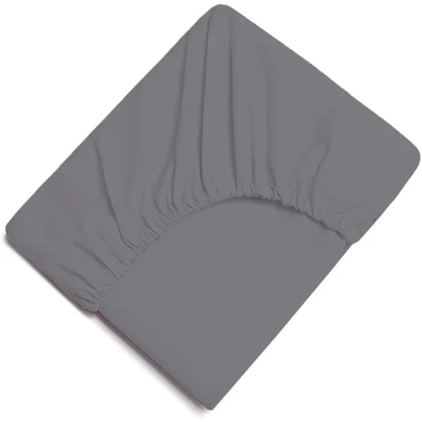 Extra Deep Polycotton Fitted Sheet in Silver uk