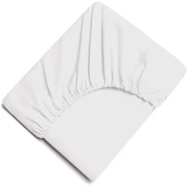 Extra Deep Polycotton Fitted Sheet in White uk