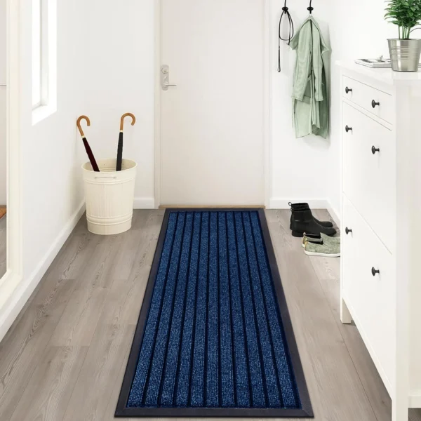 Non Slip Door Mats Washable Indoor Outdoor Entrance Mat UK Blue 80 x 150