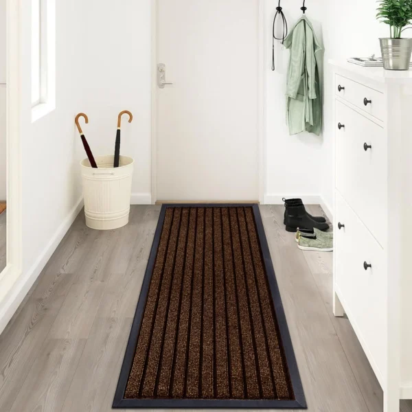 Non Slip Door Mats Washable Indoor Outdoor Entrance Mat UK Brown 80 x 150