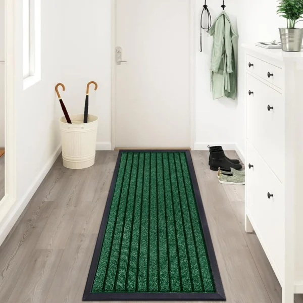 Non Slip Door Mats Washable Indoor Outdoor Entrance Mat UK Green 80 x 150
