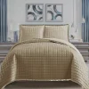 Beige Luxury Quilted Embossed Bedspread Bedding