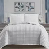 white Luxury Quilted Embossed Bedspread Bedding Set