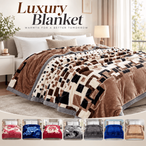 Heavyweight Reversible 2-Ply Soft King Size Blanket
