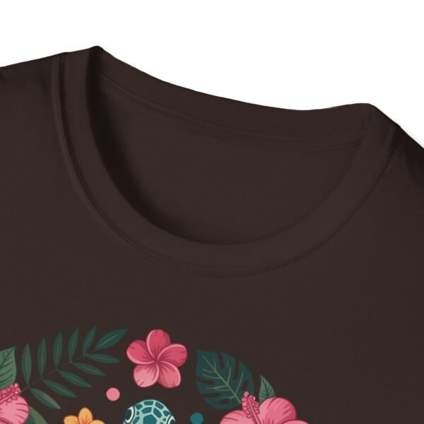 Colorful Turtle Floral Unisex T-Shirt, Eco-Friendly Tee for Nature Lovers, Summer Casual Wear, Beach Day, Gift for Ocean Enthusiasts - Image 17