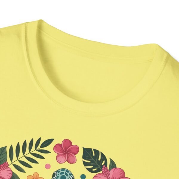 Colorful Turtle Floral Unisex T-Shirt, Eco-Friendly Tee for Nature Lovers, Summer Casual Wear, Beach Day, Gift for Ocean Enthusiasts - Image 21