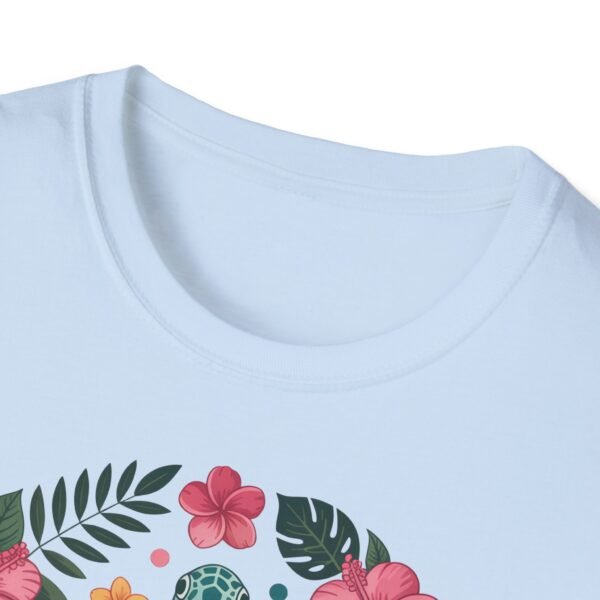 Colorful Turtle Floral Unisex T-Shirt, Eco-Friendly Tee for Nature Lovers, Summer Casual Wear, Beach Day, Gift for Ocean Enthusiasts - Image 25