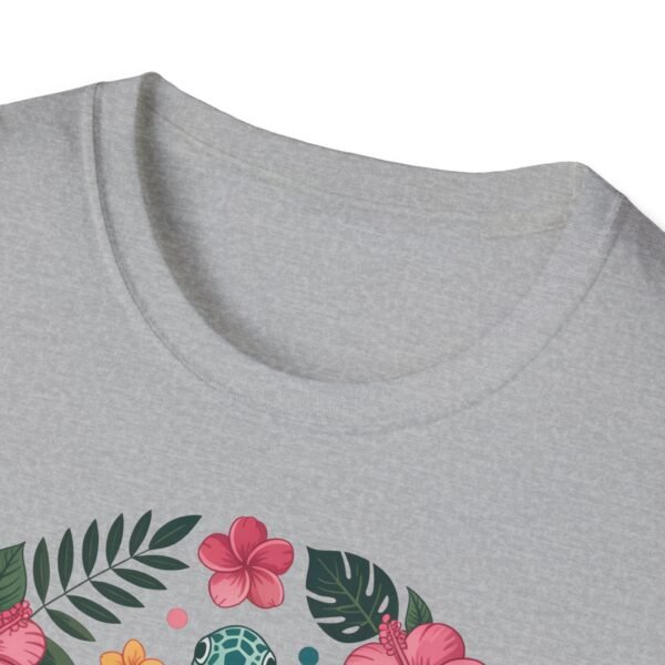 Colorful Turtle Floral Unisex T-Shirt, Eco-Friendly Tee for Nature Lovers, Summer Casual Wear, Beach Day, Gift for Ocean Enthusiasts - Image 13