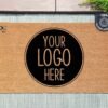 Custom Logo Coir Doormat | Personalized Business Branded Entrance Mat | Natural Coconut Fiber | Made in UK