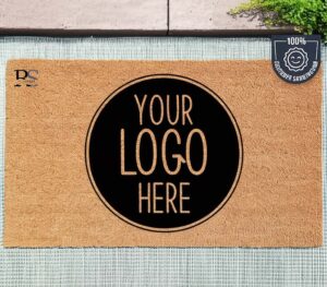 Custom Logo Coir Doormat | Personalized Business Branded Entrance Mat