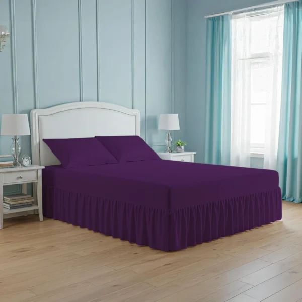 Deep Fitted Valance Sheet Aubergine
