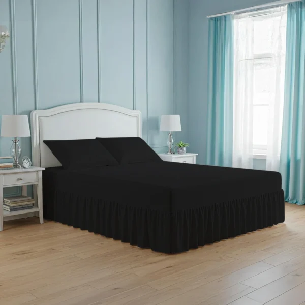 Deep Fitted Valance Sheet black