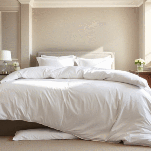 luxurious white Egyptian cotton bedding on a UK King bed in a serene bedroom