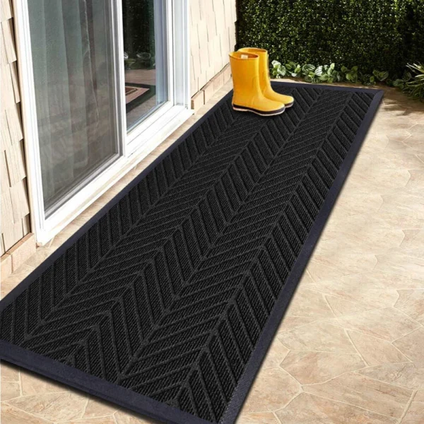 Rubber Back Entrance Mat Embossed black