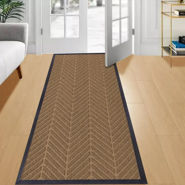 Rubber Back Entrance Mat Embossed brown