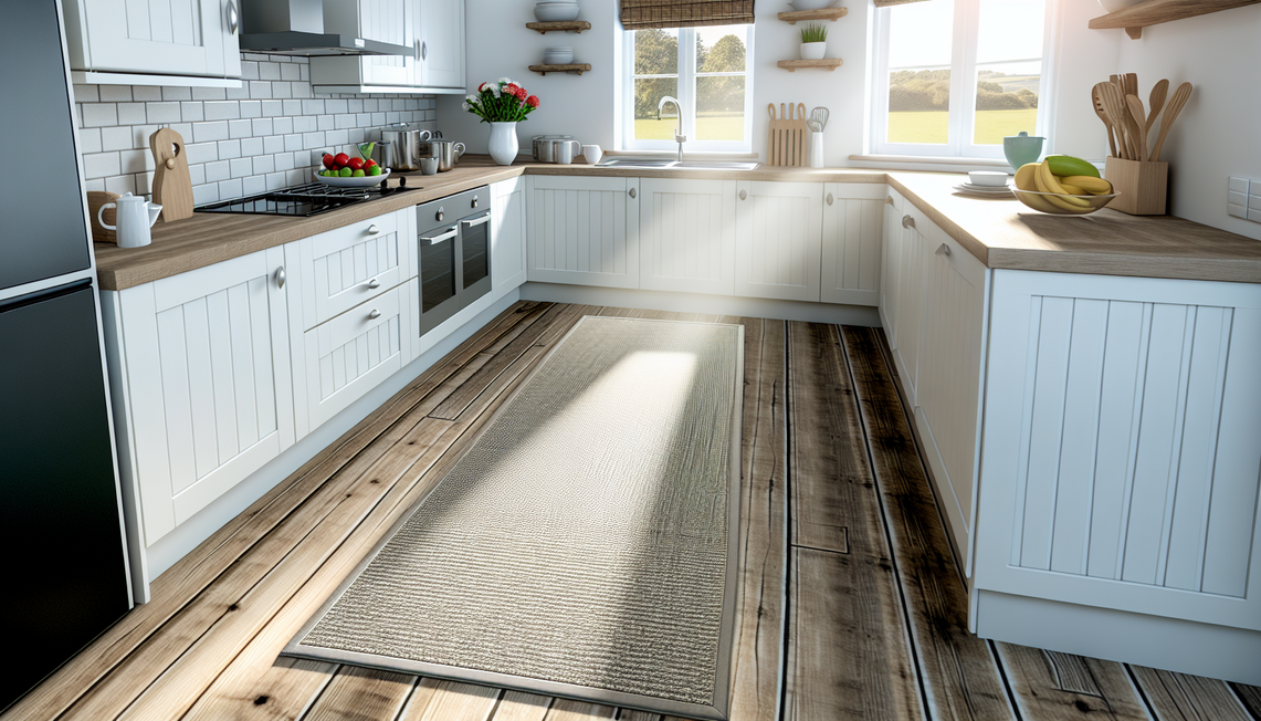 Heavy Duty Kitchen Runner Rug in a Modern UK Kitchen
