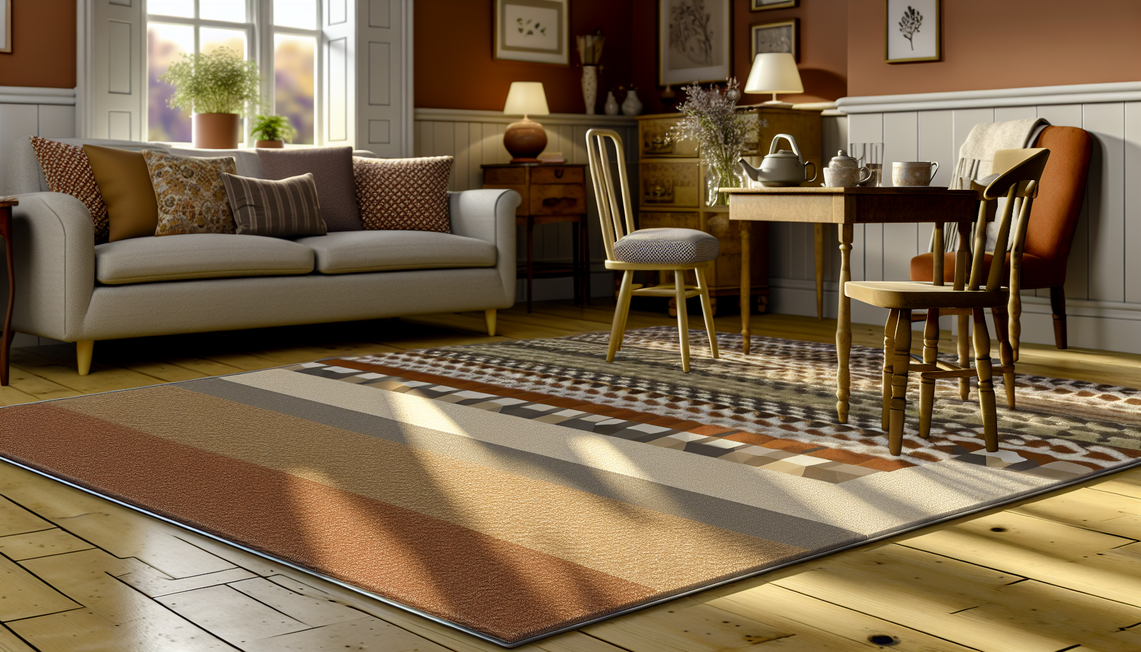 family using a non-slip mat in a cozy uk home for child safety