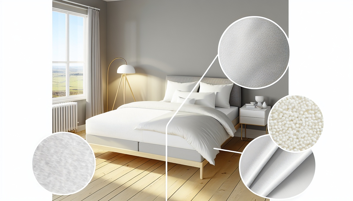 close-up of cotton and microfibre extra deep fitted sheets in a cozy uk bedroom