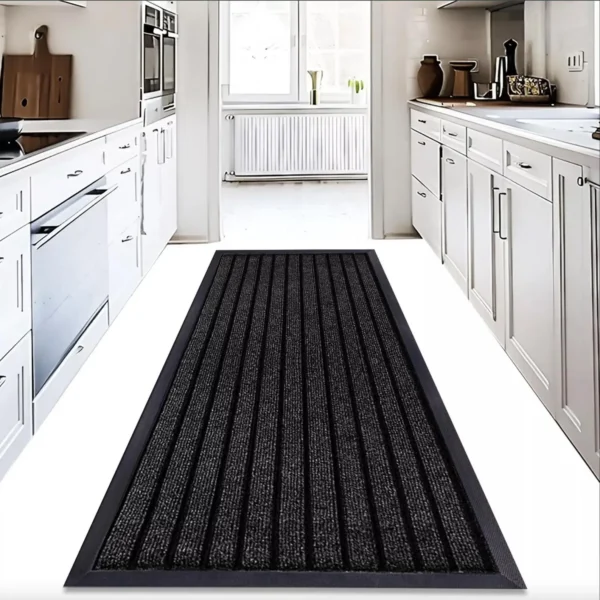 Heavy Duty Kitchen Runner Rug black