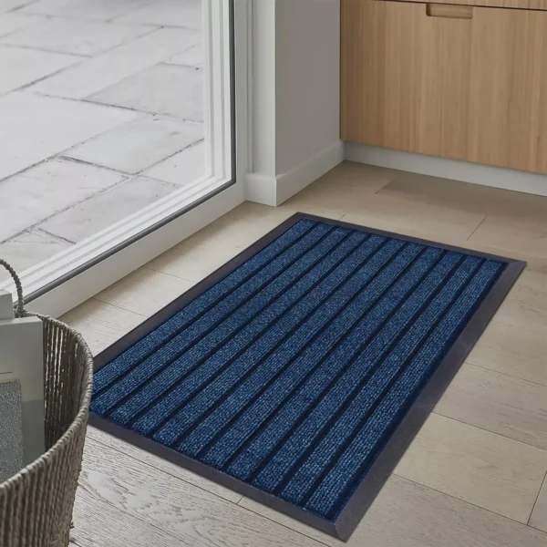 Heavy Duty Barrier Door Mat blue
