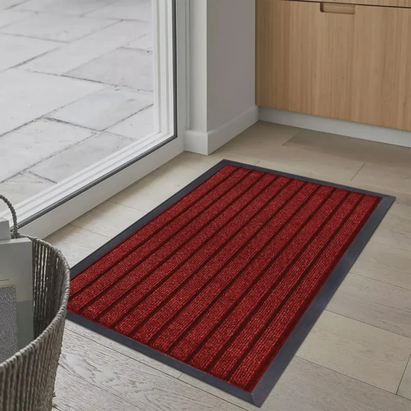 Heavy Duty Barrier Door Mat Red