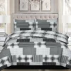Check Denim Grey Reversible Duvet Cover Set UK Cotton Rich Machine Washable Rugstars UK