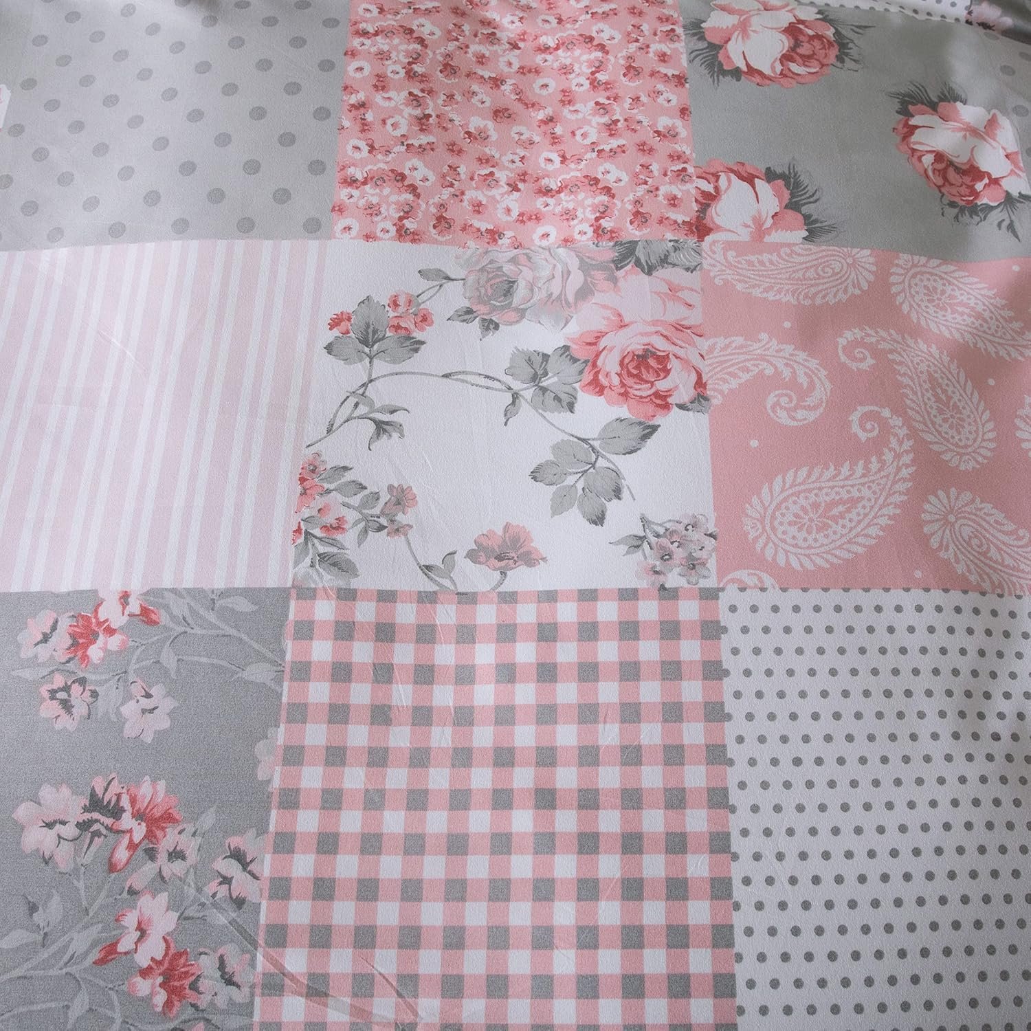 3 Piece Duvet Cover with Pillowcase | 100% Rich Cotton Reversible Duvet Set | Single Double King Size UK | Luxury Floral Duvet Cover set