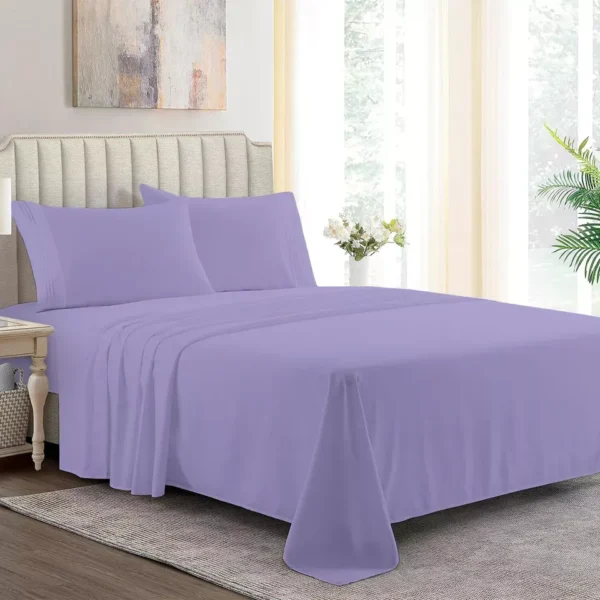 Polycotton Flat Sheet in Lilac