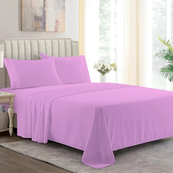 Polycotton Flat Sheet in Pink