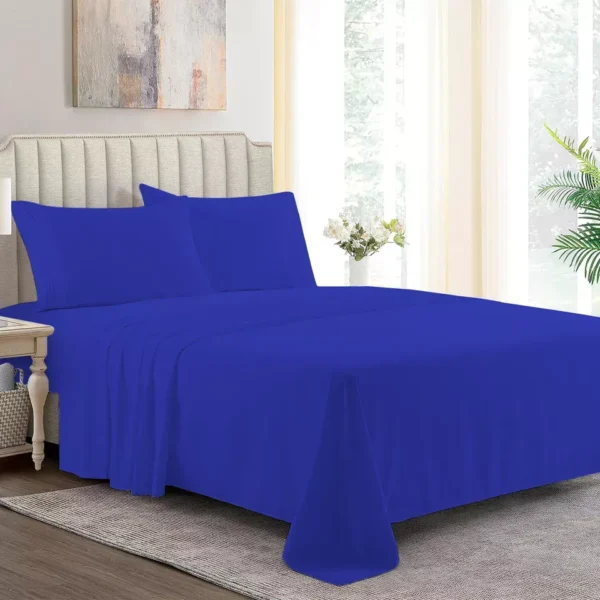 Polycotton Flat Sheet in Royal Blue