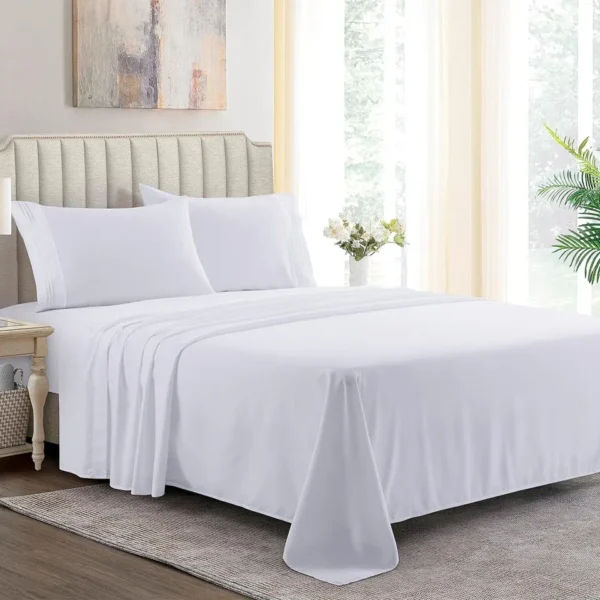 Polycotton-Flat-Sheet-in-White