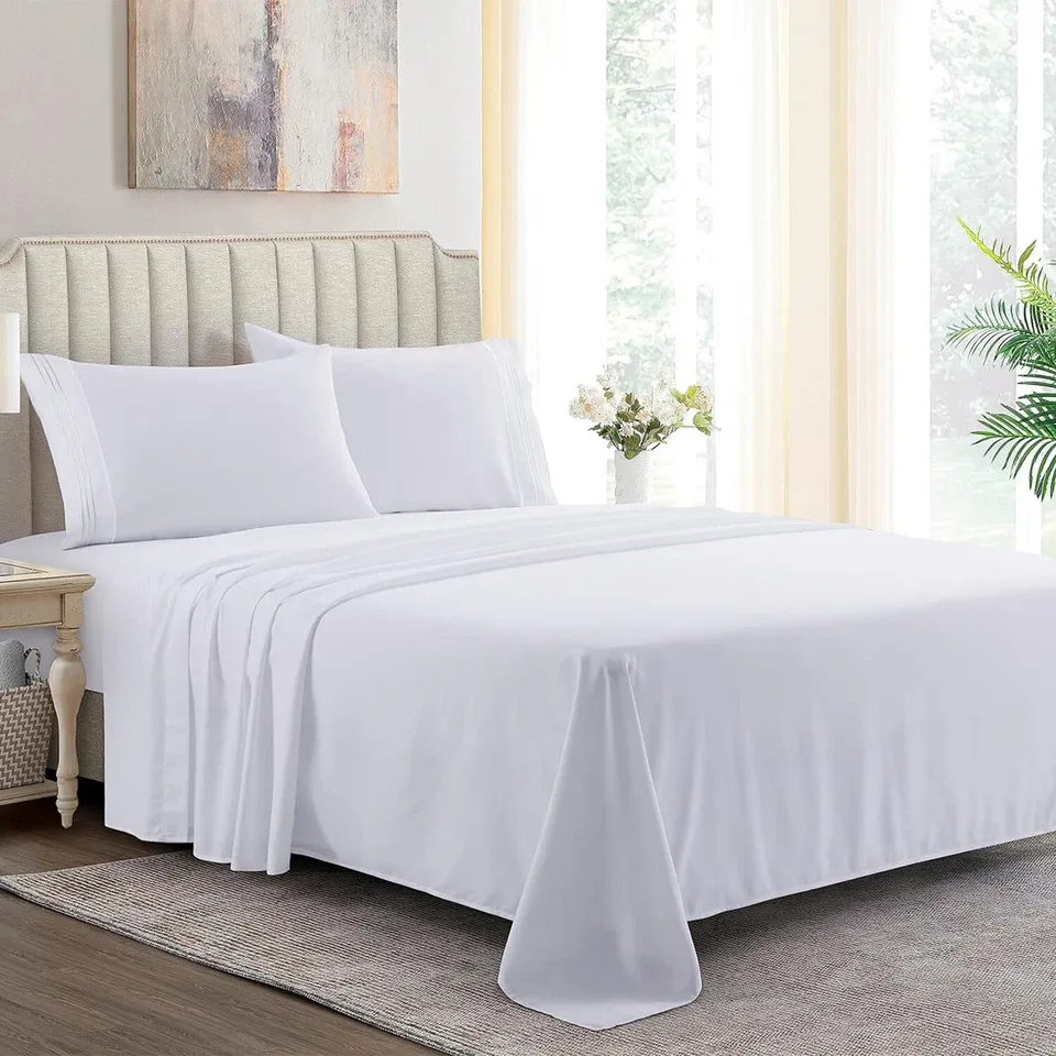 Polycotton-Flat-Sheet-in-White