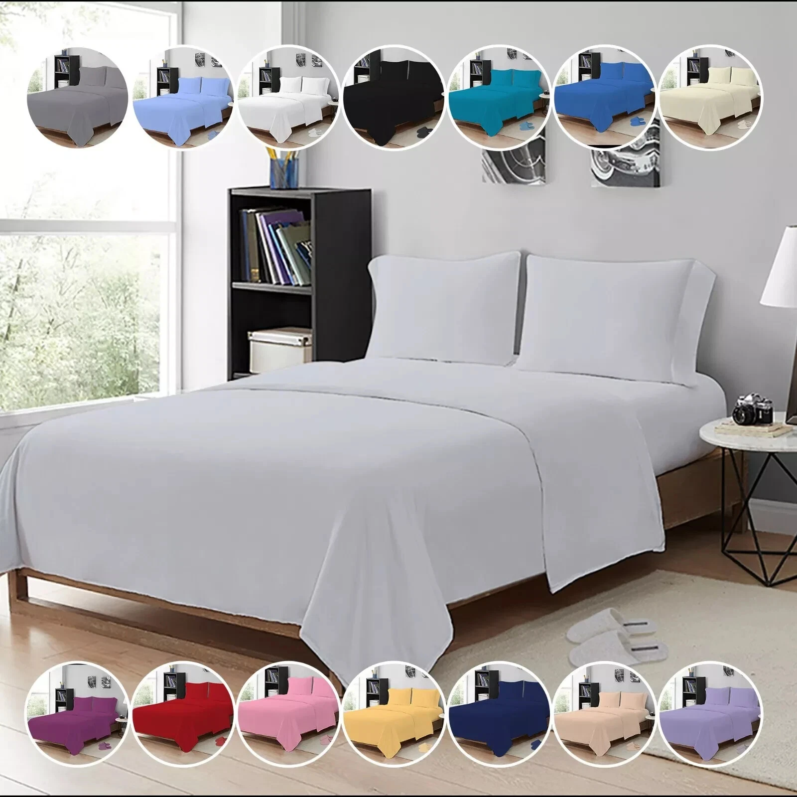 Flat sheets Uk with different colors