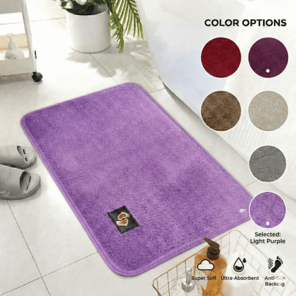 Microfiber Bath Mat and Pedestal Set | Free Delivery UK | Rugstars UK