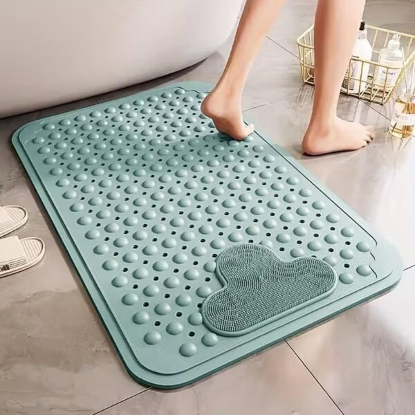 Green shower mat mold resistant pvc bathroom safety mat