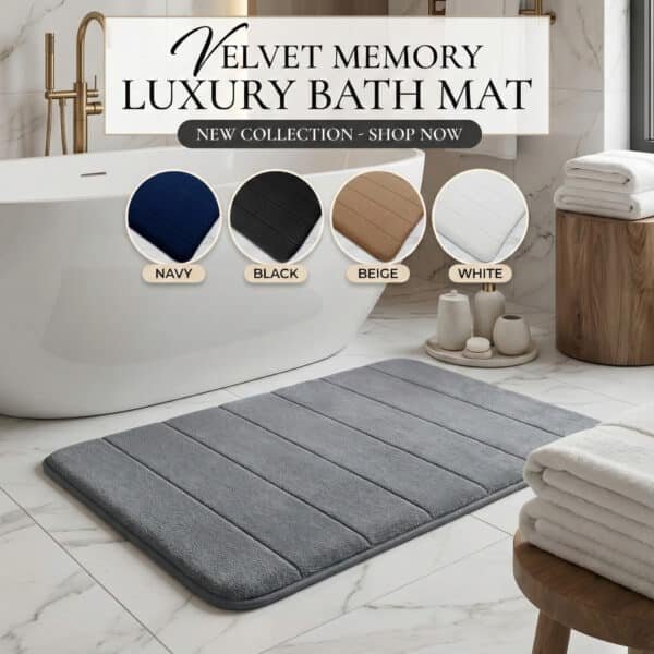 Memory Foam Bath Mat Set - Non Slip Rugs | Free Delivery UK