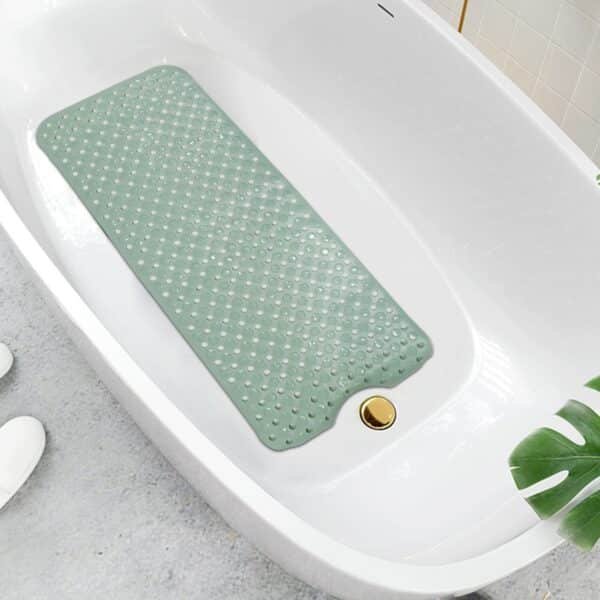 Green Diamond Non Slip Bath Mat 40x100cm Hexagonal Drainage Rubber UK — Rugstars UK