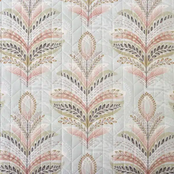 Jasmine Pink Patchwork Quilted Bedspread Set UK 3 Piece Floral Patchwork Rugstars UK