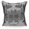 Antalya Grey floral jacquard cushion cover for sofa or bedroom styling