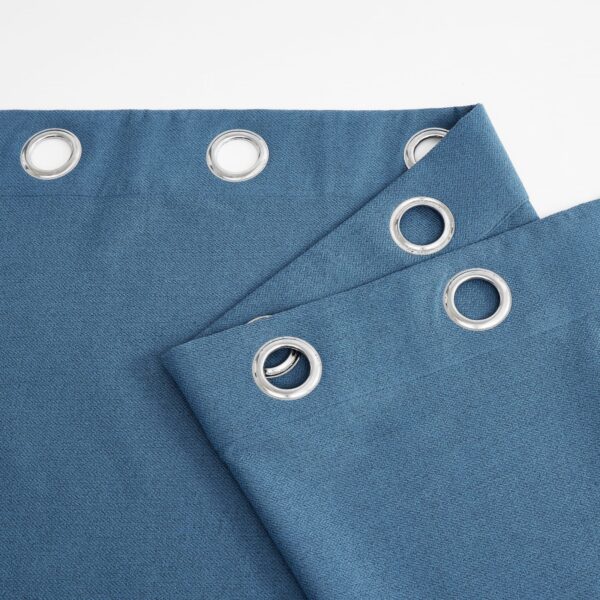 Blue living room blackout curtains eyelet heading Rugstars UK