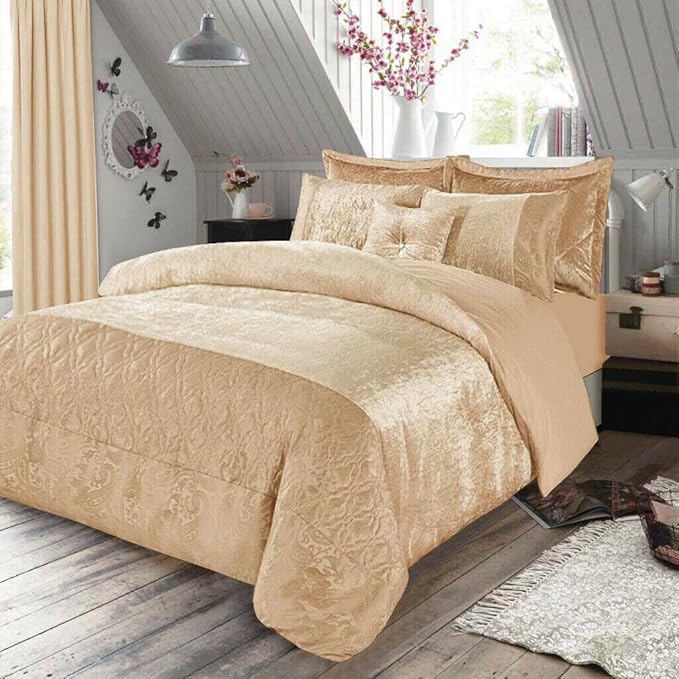 Santiago Crushed Velvet Duvet Cover Set - Image 2
