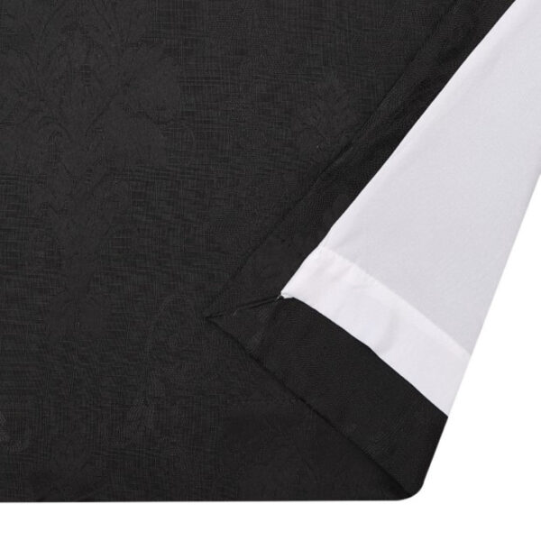 Black Virginia jacquard curtain fabric detail Rugstars UK