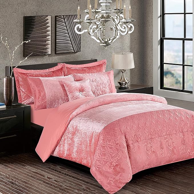 Santiago Crushed Velvet Duvet Cover Set - Image 4