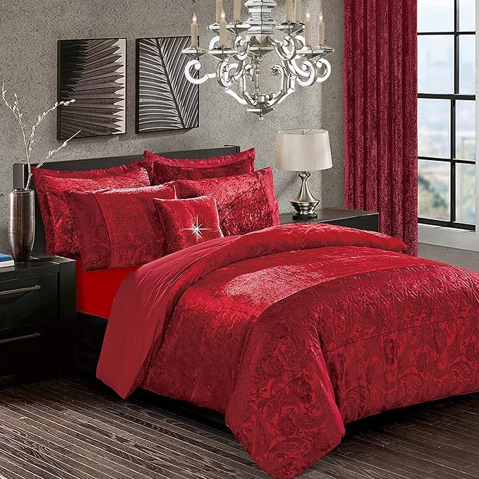 Santiago Crushed Velvet Duvet Cover Set